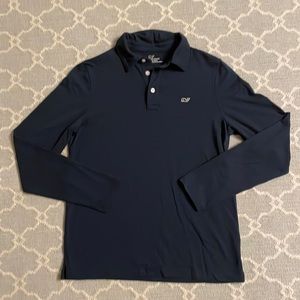 Boys navy blue long sleeve vineyard vines Edgartown polo